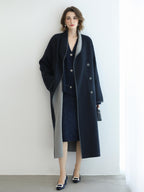 COCOBELLA Subtle Shimmer Commuting Straight Knit Midi Side Slit Mid Waist Women Skirts