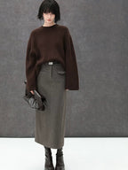 COCOBELLA Thick Acrylic Blend Textured Stitch Straight Fit Office Women Knit Sweater