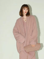 COCOBELLA Thick British Commuter Notched Collar Pocket Women Solid Polyester Coats