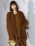 COCOBELLA Thick British Commuter Notched Collar Pocket Women Solid Polyester Coats