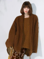 COCOBELLA Thick British Commuter Notched Collar Pocket Women Solid Polyester Coats