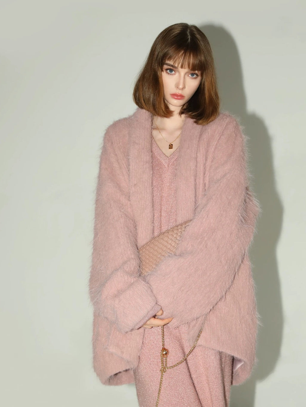 COCOBELLA Thick Lapel Pocket British Commuter Open Front Women Polyester Outerwear Coats