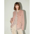 COCOBELLA_Thick_Single_Breasted_Collarless_Straight_Fit_Ladylike_Workwear_Polyester_Blazers_MISSTT