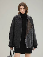 COCOBELLA_Thick_Warm_Pu_Leather_Patchwork_Loose_Mid_Length_Street_Zip_Lapel_Black_Jackets_MISSTT