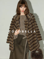 COCOBELLA Tie Detail French Chic Straight Fit Puff Long Sleeve Women Polyester Shirts