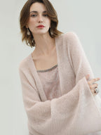COCOBELLA Ultra Soft Mohair Wool Blend Loose Shawl Batwing Cardigan Womens Street Sweater