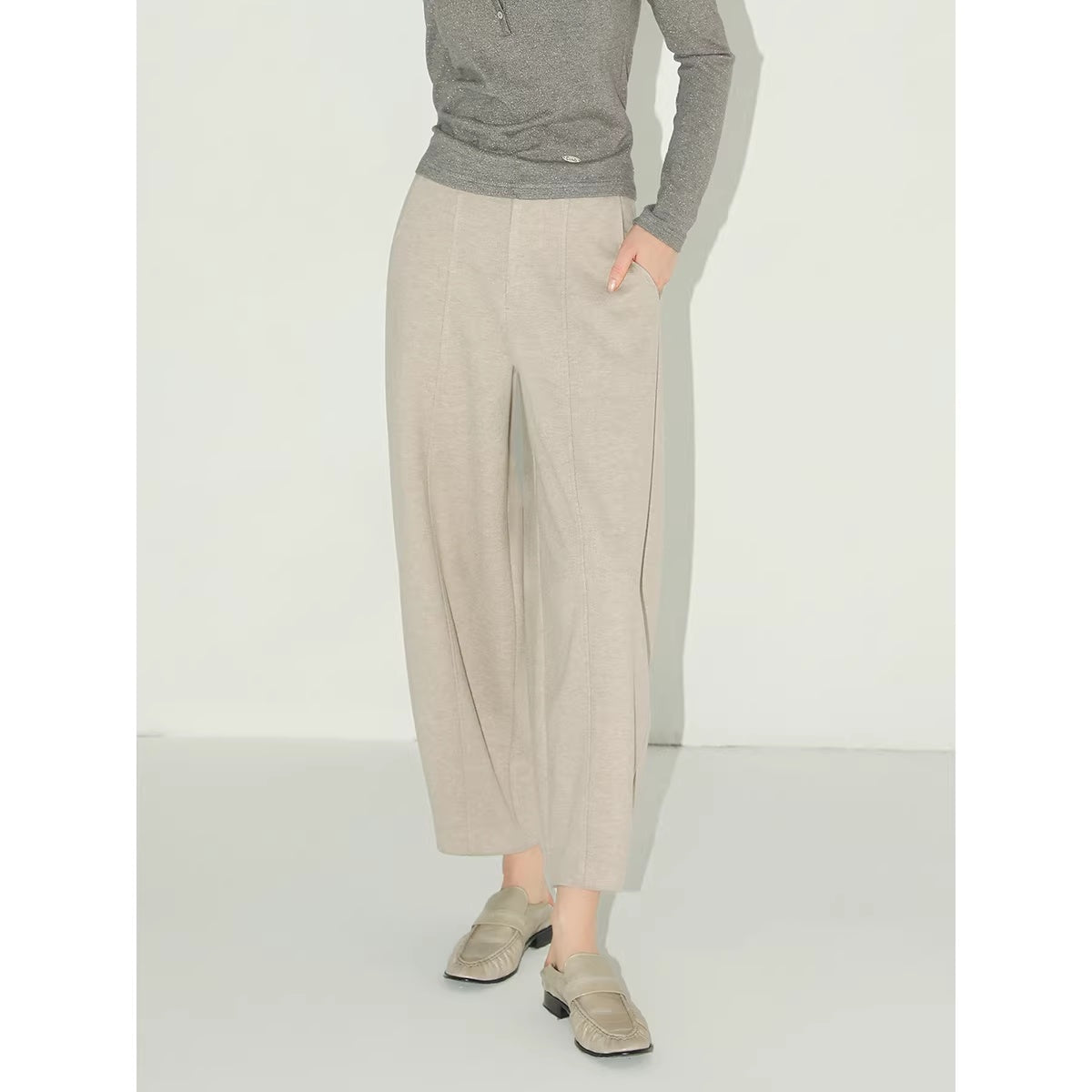 COCOBELLA_Versatile_Knitted_Wide_Leg_Lantern_Natural_Waist_Women_Polyester_Blend_Pants_MISSTT