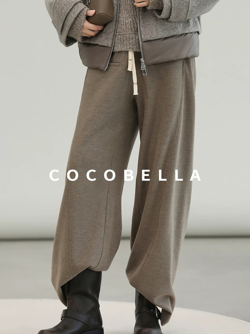 COCOBELLA Versatile Minimal Structured Cut Natural Waist Straight Women Poly Cotton Pants