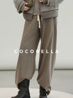 COCOBELLA Versatile Minimal Structured Cut Natural Waist Straight Women Poly Cotton Pants