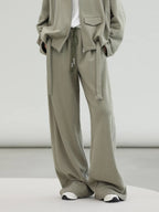 COCOBELLA_Versatile_Natural_Waist_Wide_Leg_Cotton_Blend_Casual_Womens_Dusty_Green_Pants_MISSTT