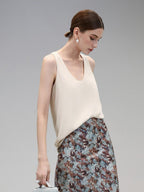 COCOBELLA Versatile U Neck H Shaped Straight Tank For Women Casual Polyester Tops
