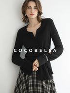 COCOBELLA Vintage Asymmetric A Line Mid Waist Loose Fit City Commute Midi Skirts