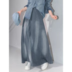 COCOBELLA_Vintage_Washed_Denim_Maxi_Pleated_Aline_Mid_Waist_Cotton_Blend_Women_Skirts_MISSTT
