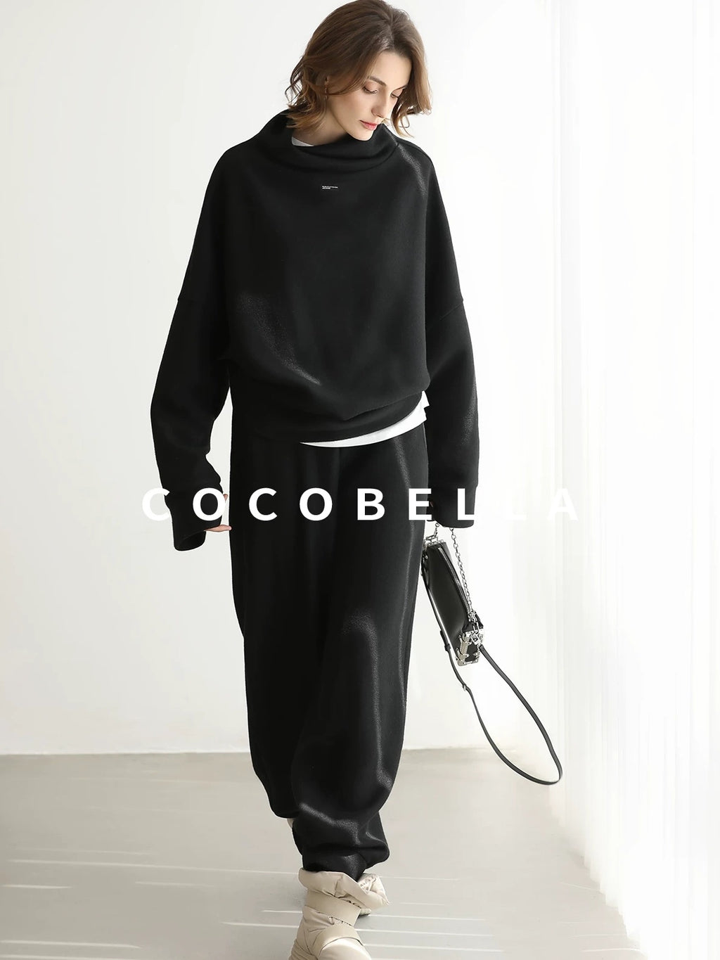 COCOBELLA Viscose Blend Straight Fit Ol Office Crew Neck Long Sleeve T Shirt Women Shirts