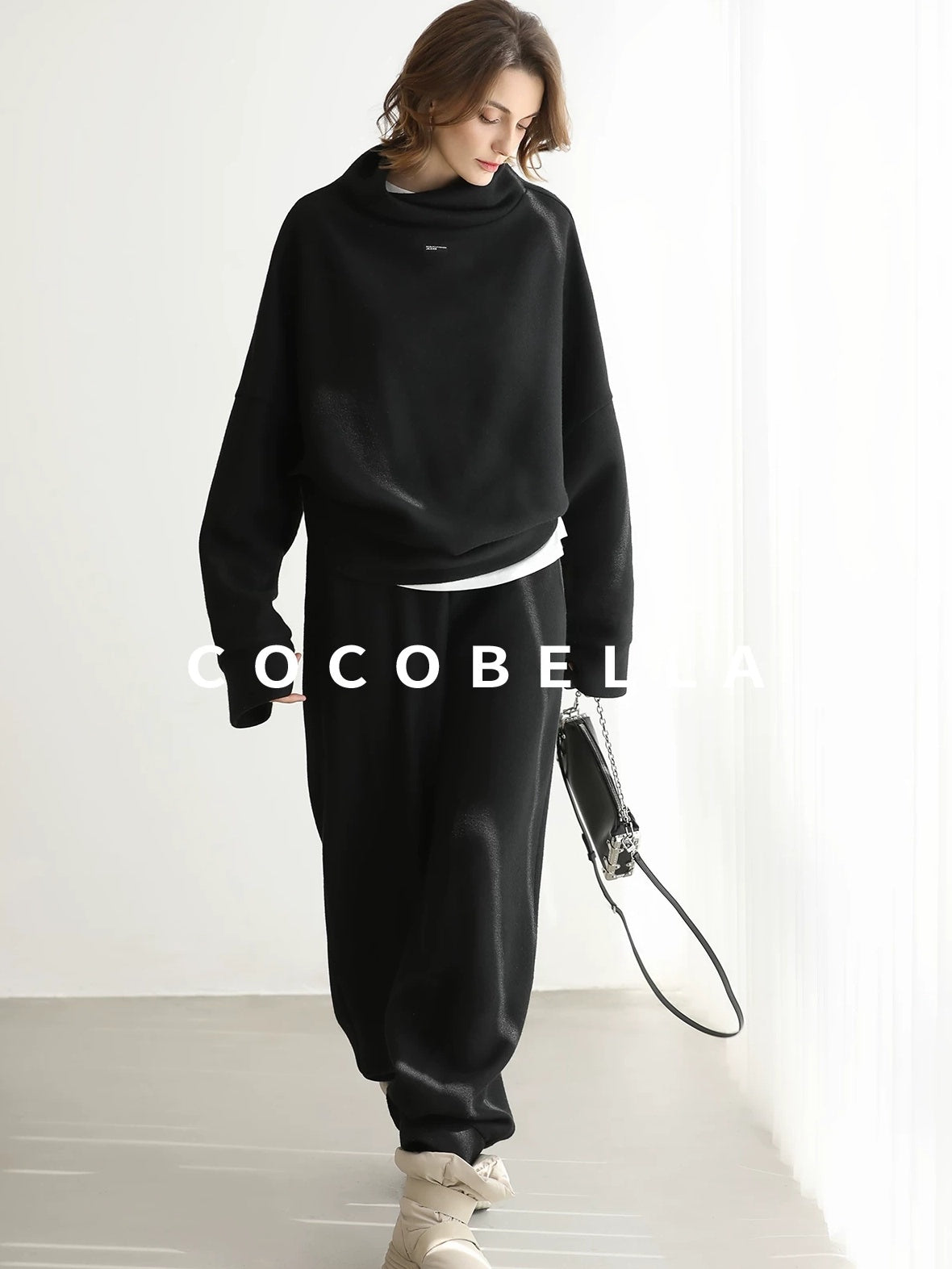 COCOBELLA Viscose Blend Straight Fit Ol Office Crew Neck Long Sleeve T Shirt Women Shirts