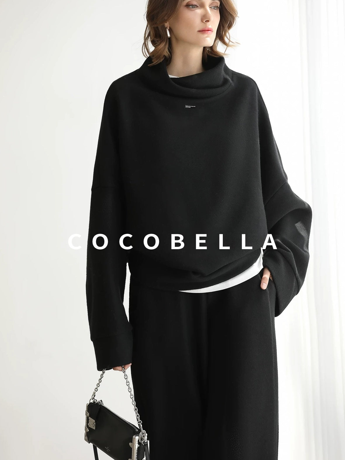 COCOBELLA Viscose Blend Straight Fit Ol Office Crew Neck Long Sleeve T Shirt Women Shirts