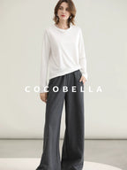 COCOBELLA Viscose Blend Straight Fit Ol Office Crew Neck Long Sleeve T Shirt Women Shirts