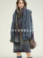 COCOBELLA Warm 90Pc White Duck Down Commuter Straight Embroidered Short Cotton Down Jackets