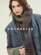 COCOBELLA Warm 90Pc White Duck Down Commuter Straight Embroidered Short Cotton Down Jackets