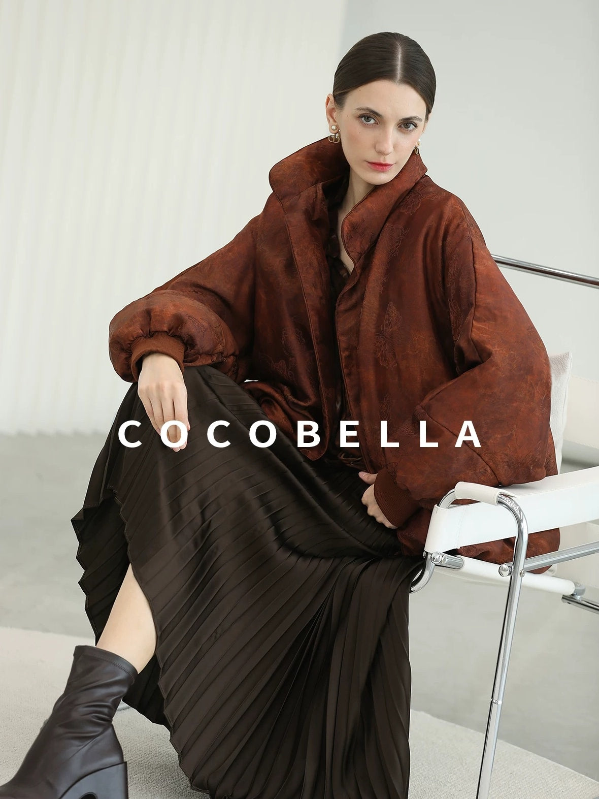 COCOBELLA Warm 90 Percent Down Commuter Straight Printed City Women Down Jackets