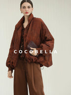 COCOBELLA Warm 90 Percent Down Commuter Straight Printed City Women Down Jackets