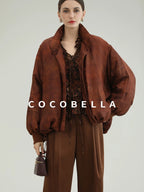 COCOBELLA Warm 90 Percent Down Commuter Straight Printed City Women Down Jackets