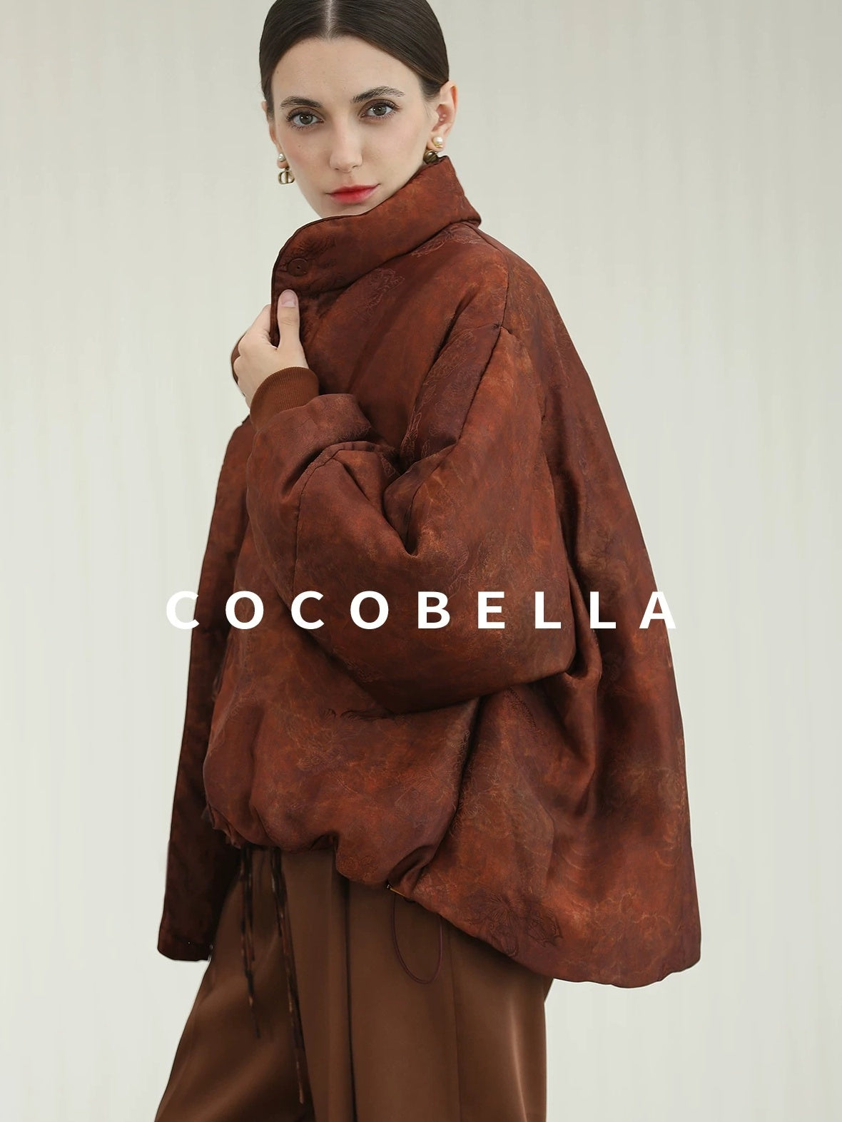 COCOBELLA Warm 90 Percent Down Commuter Straight Printed City Women Down Jackets