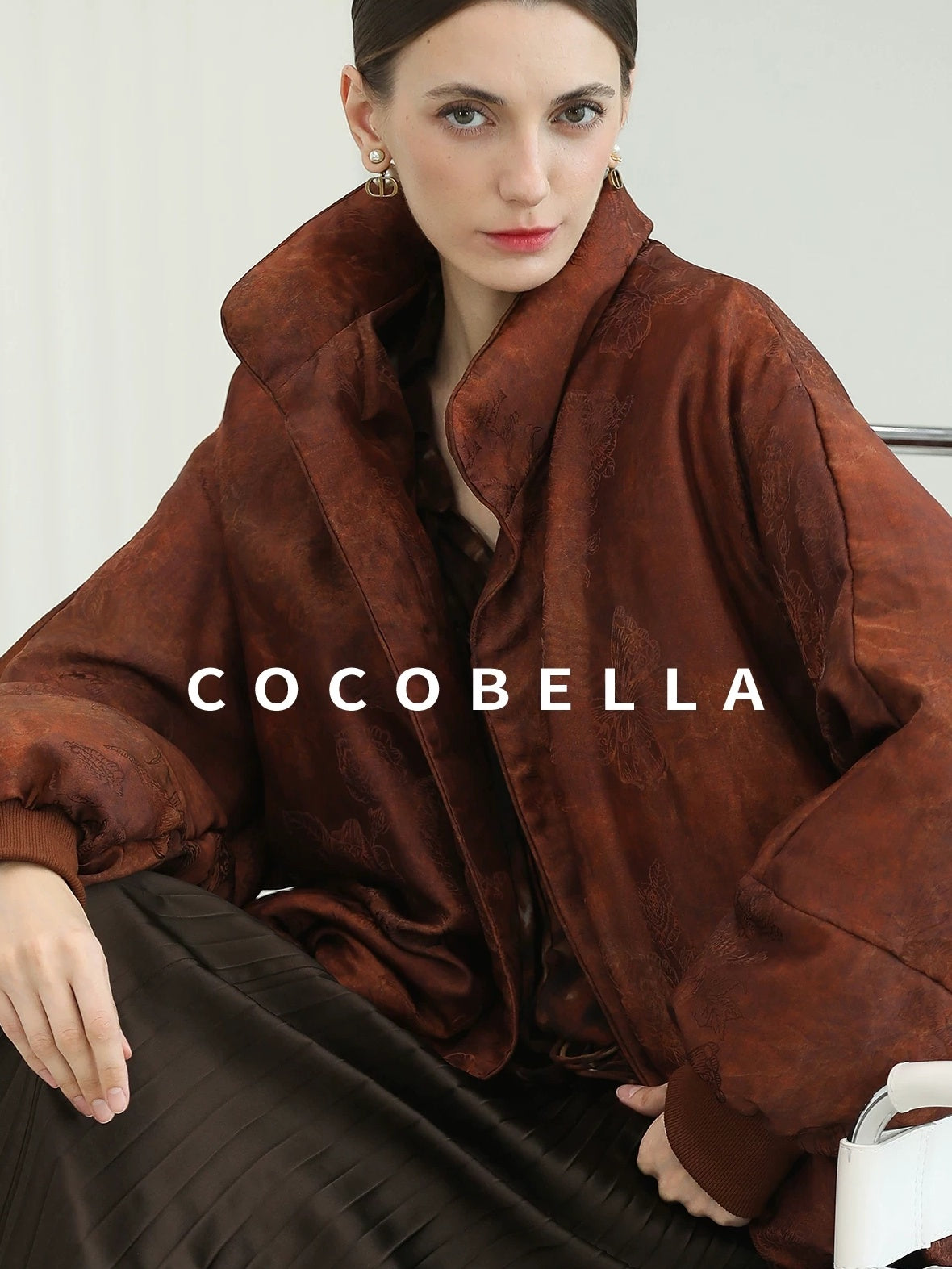 COCOBELLA Warm 90 Percent Down Commuter Straight Printed City Women Down Jackets