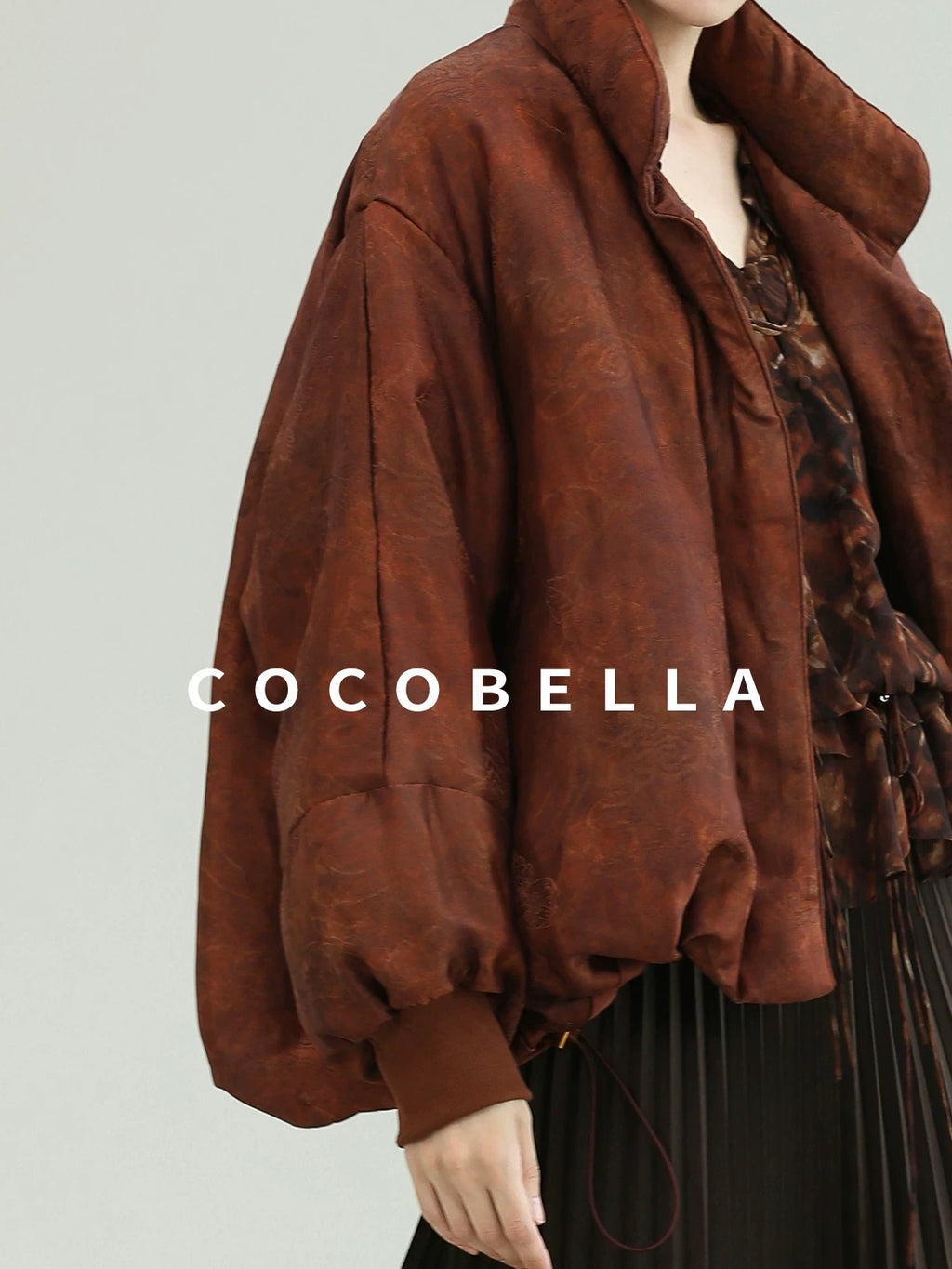 COCOBELLA Warm 90 Percent Down Commuter Straight Printed City Women Down Jackets