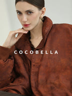 COCOBELLA Warm 90 Percent Down Commuter Straight Printed City Women Down Jackets