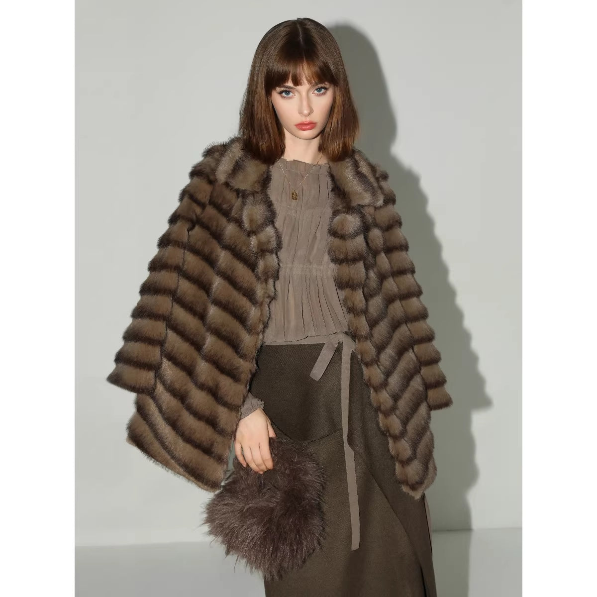 COCOBELLA_Warm_Faux_Fur_Oversized_Lapel_Collar_Commuter_Women_Pastel_Stripe_Jackets_MISSTT