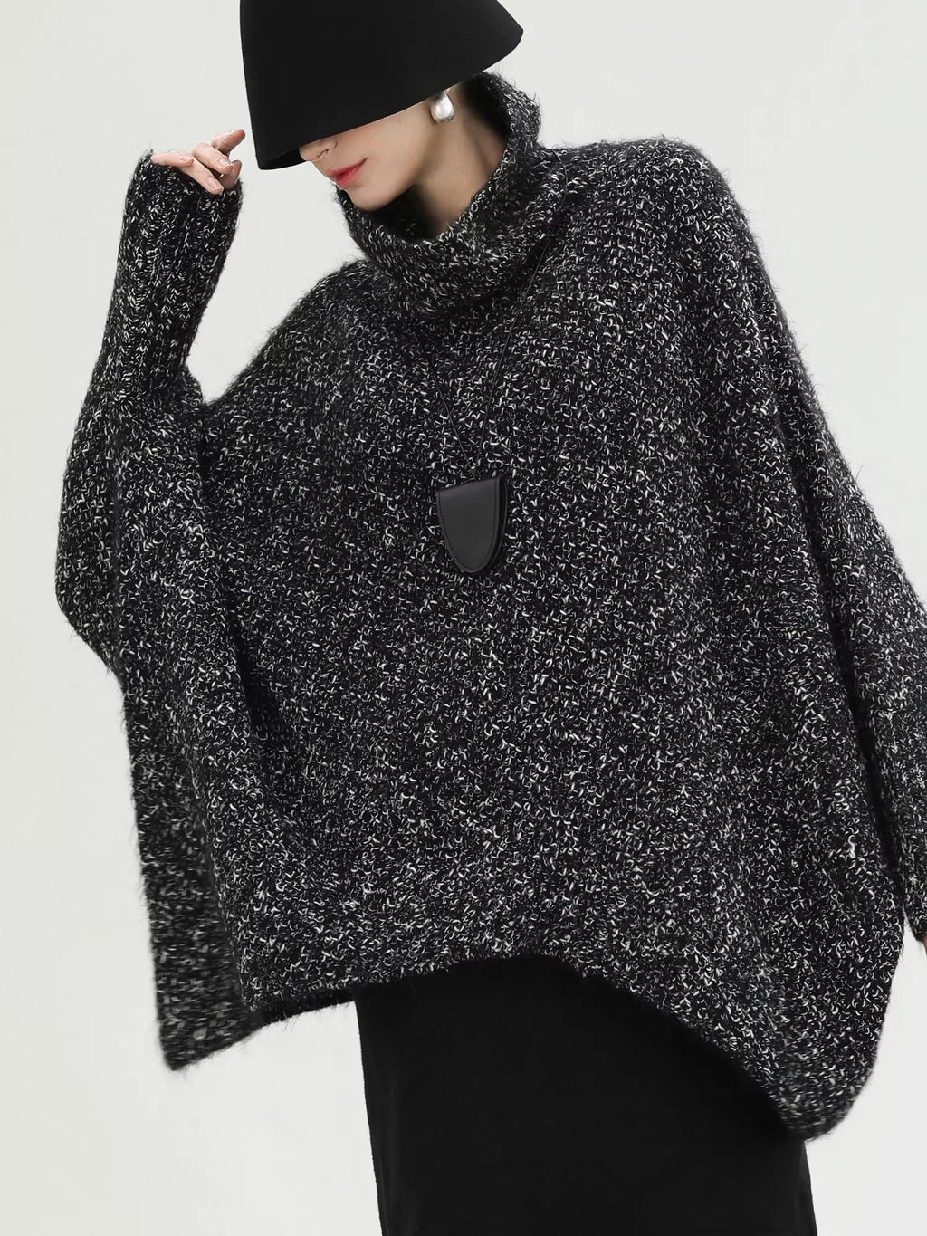 COCOBELLA_Warm_Shimmer_Batwing_Sleeve_Office_Women_Panda_Color_Turtleneck_Knit_Sweater_MISSTT