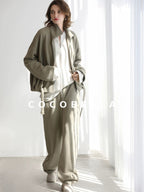COCOBELLA Warm Thick Cotton Blend Relaxed Fit Zip Up Pocket Solid Versatile Hoodies