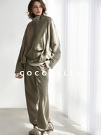 COCOBELLA Warm Thick Cotton Blend Relaxed Fit Zip Up Pocket Solid Versatile Hoodies