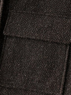 COCOBELLA Warm Wool Blend Lurex Zipper Pockets Street Straight Mid Length Women Jackets