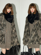 COCOBELLA Wool Blend Midlength Double Breasted Vintage Loose Fit Pockets Buttons Coats