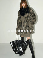 COCOBELLA Wool Blend Midlength Double Breasted Vintage Loose Fit Pockets Buttons Coats