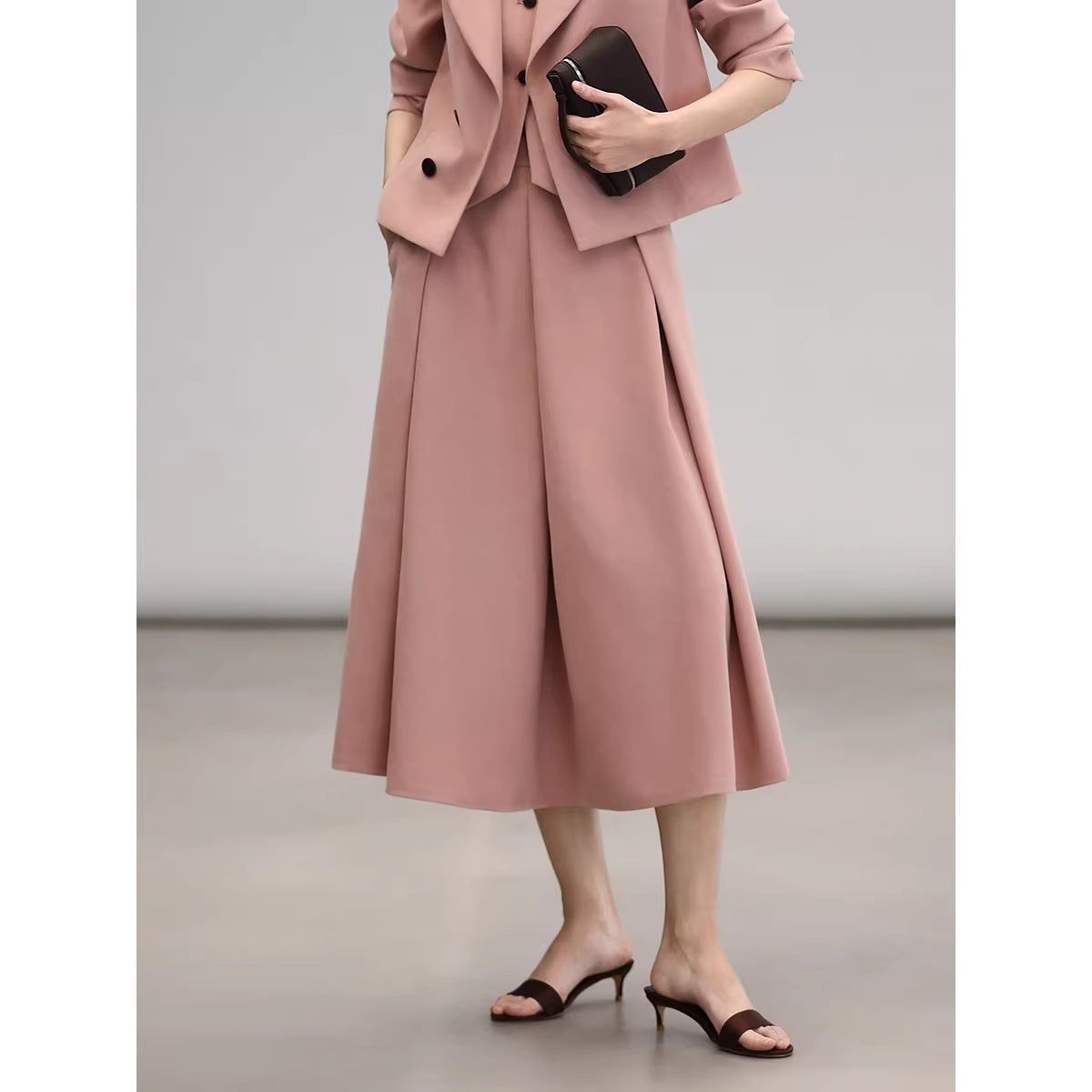 COCOBELLA_Work_Ready_Button_Double_Breasted_Straight_Cut_Short_Honey_Pink_Women_Blazers_MISSTT
