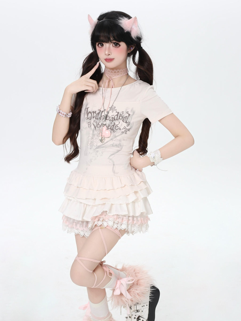 CRAZYGIRL Asymmetric Off Shoulder Ruffle Letter Print Slim Women's Short Sleeve T-shirts
