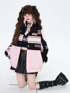 CRAZYGIRL Black Y2k Subculture Zippered Cake High Waist Women's Faux Leather Mini Skirts