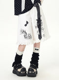 CRAZYGIRL_Cartoon_Graffiti_Polka_Dot_Lace_Trim_Belted_Button_Women's_Wide-leg_Pants_1037051320188_MISSTT