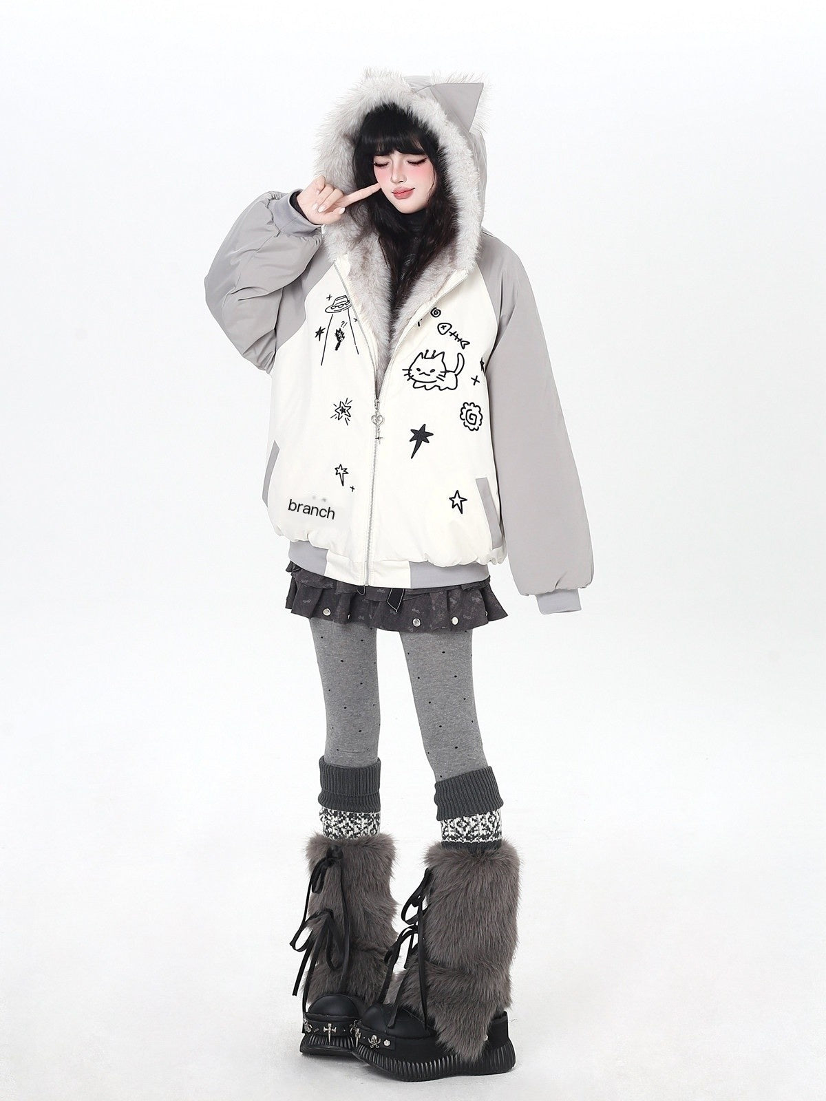 CRAZYGIRL_Cat_Ear_Embroidered_Hooded_Women's_Cotton_Padded_Puffer_Jackets_998831063017_MISSTT