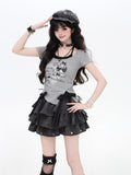 CRAZYGIRL_Colorblock_Halter_Cross_Print_Bow_Slim_Cropped_Women's_Short_Sleeve_T-shirts_941514650987_MISSTT