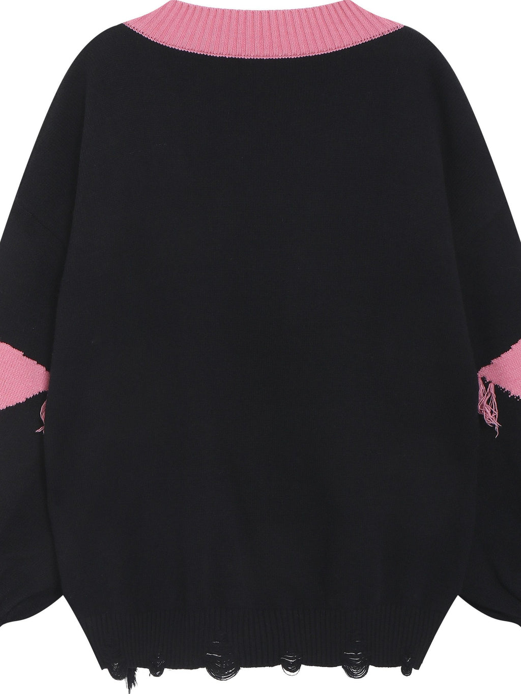 CRAZYGIRL Dark Cute Star V-neck Oversized Streetwear Women's Knit Sweaters