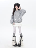 CRAZYGIRL_Girlish_Cartoon_Bow_Rhinestone_Lace_Hooded_Loose_Women's_Sweatshirts_961712390856_MISSTT