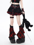 CRAZYGIRL_Goth_Idol_Plaid_Tiered_Lace_Up_High_Waist_Women's_Polyester_Mini_Skirts_907891661863_MISSTT