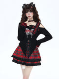 CRAZYGIRL_Gothic_Butterfly_Asymmetrical_Waist_Cinch_Slim_Women's_Long_Sleeve_T-shirts_779552959966_MISSTT