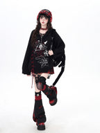 CRAZYGIRL Gothic Cross Lace Up Women's Other Material Loose Knit Sweaters