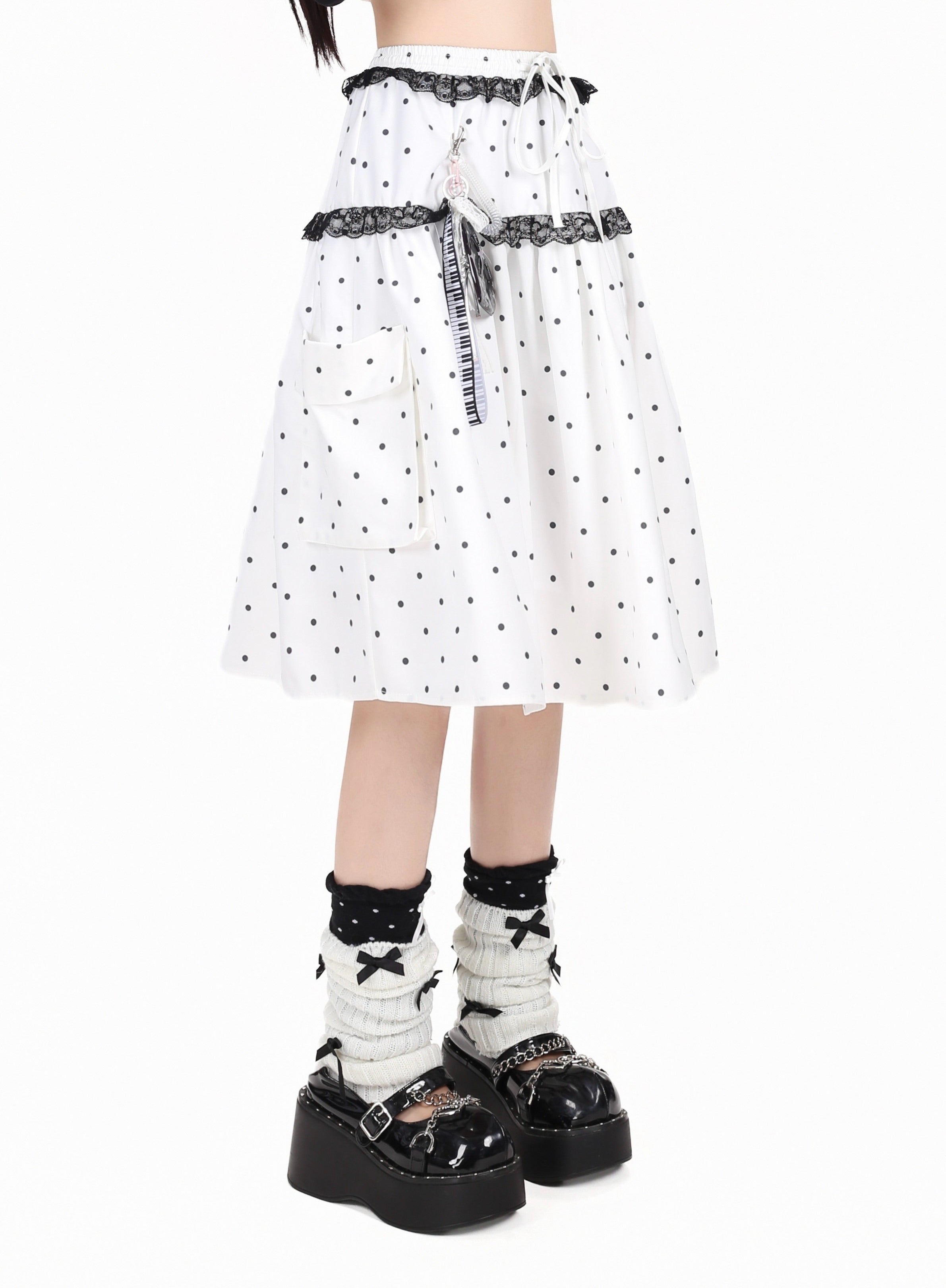 CRAZYGIRL_Gray_Polka_Dot_Lace_Spliced_Embroidered_High_Waist_Aline_Women's_Midi_Skirts_1063966899985_MISSTT