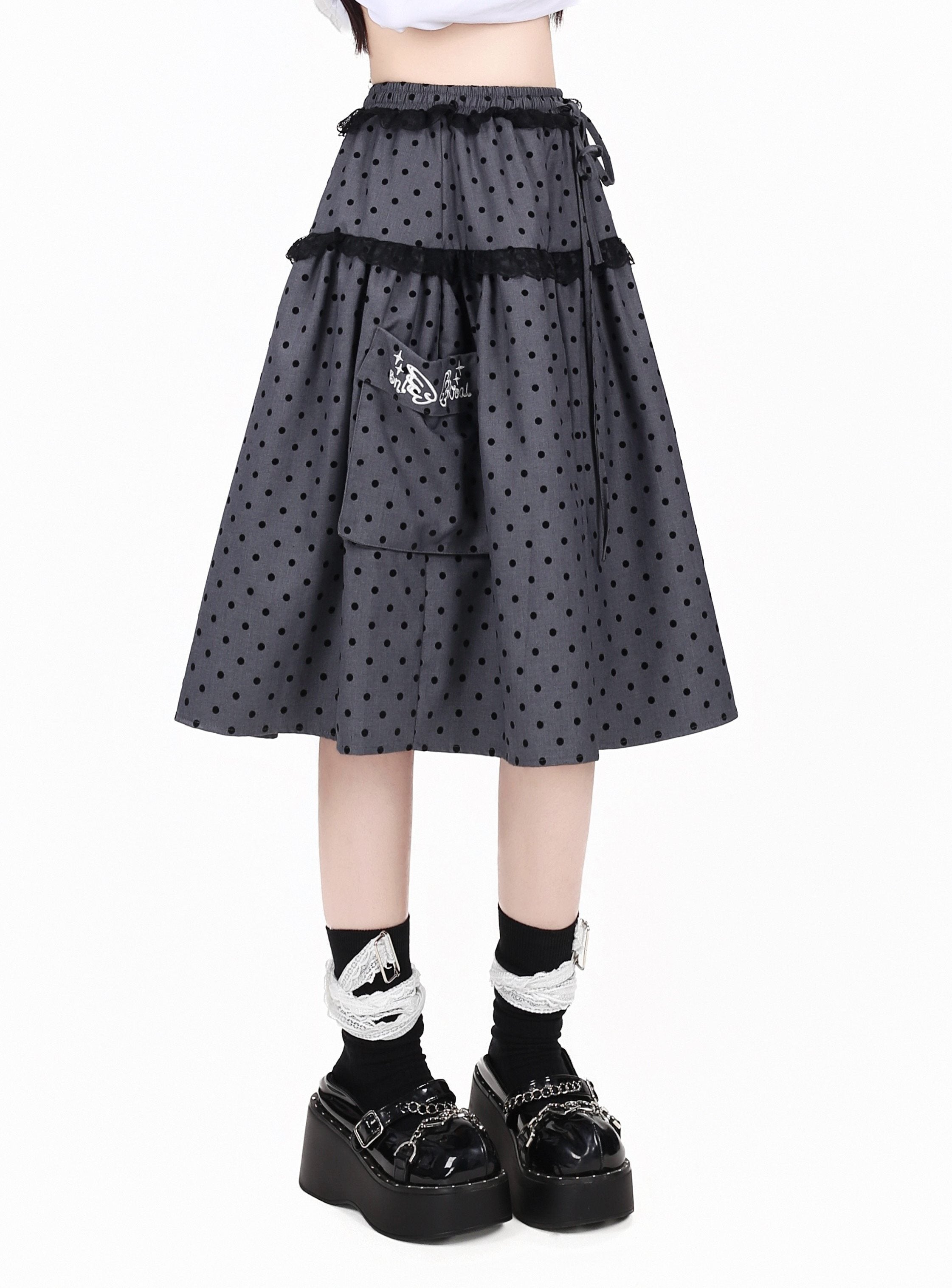 CRAZYGIRL_Gray_Polka_Dot_Lace_Spliced_Embroidered_High_Waist_Aline_Women's_Midi_Skirts_1063966899985_MISSTT